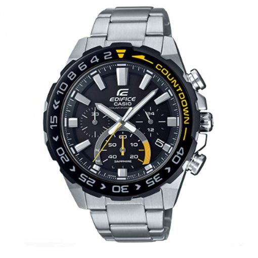 Casio Men's Edifice Solar-Powered EFS-S550 Series Chronograph Watch - Stainless Steel - EFSS550DB-1A