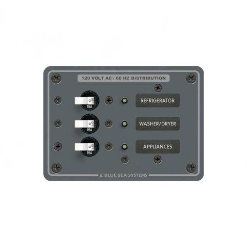 Blue Sea Systems Panel 120VAC 3 Position - 8058