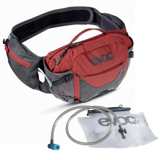 EVOC Hip Pack Pro 3 + 1.5L Hydration Pack - Carbon Grey/Chili Red - 102504126
