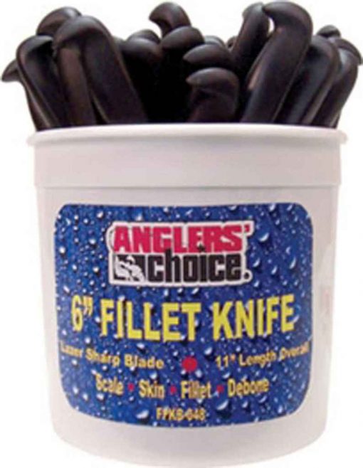 Anglers Choice Ac 6 Fillet Knife Pop Bucket 48Pc - FFKB-048