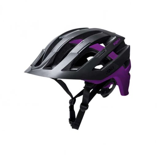 Kali Protectives Adult Interceptor MTB Cycling Helmet - Dual Matte Black/Purple - 022131716