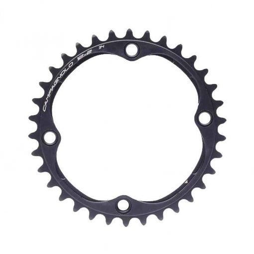 Campagnolo Super Record 12 Chainring Teeth: 34 Speed: 12 BCD: 112 Bolts: 4 Inner Alum Blk - FC-SR334
