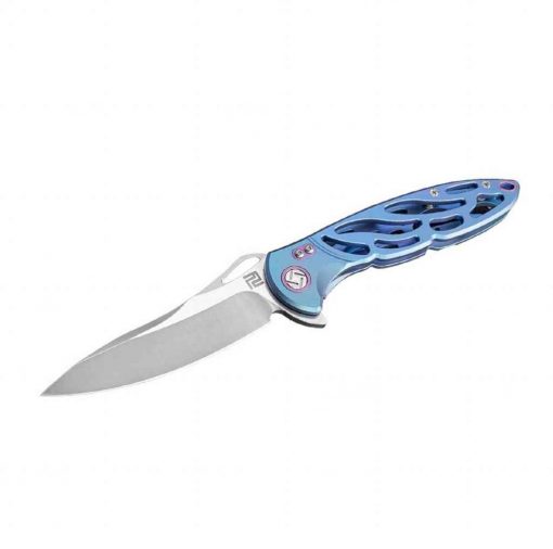 Artisan Cutlery Hoverwing Folder 3.94 M390 Blade Blue Titanium - 1801G-BUM