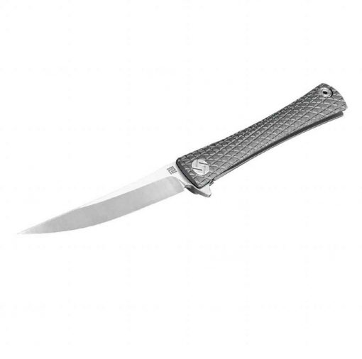 Artisan Cutlery Waistline Folder 4.06in M390 Blade Gray Titanium Hnd - 1805G-GYM
