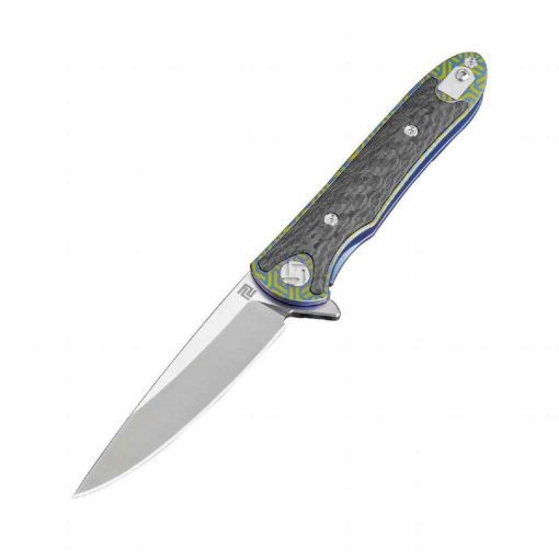 Artisan Cutlery Shark Folder 3.15 Inch Fancy Green Titanium Handle S35VN - 1707GS-BU02