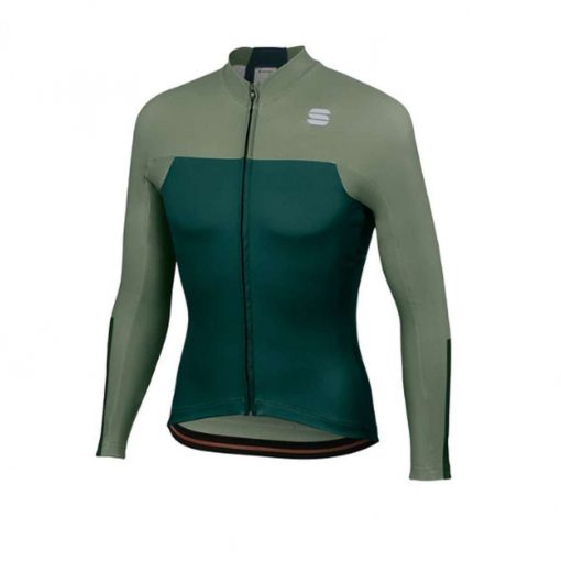 Sportful Men's BodyFit Pro Long Sleeve Thermal Cycling Jersey - Green/Dry Green - A1119507329