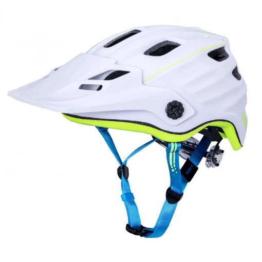Kali Protectives Adult Maya 2.0 MTB Cycling Helmet - Revolt Matte White/Fluo Yellow - 022041913