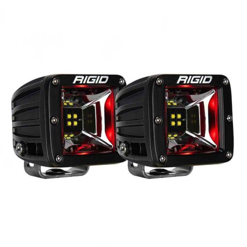 Rigid Industries Radiance Scene Surface Mount Backlight - Red - Pair - 68202