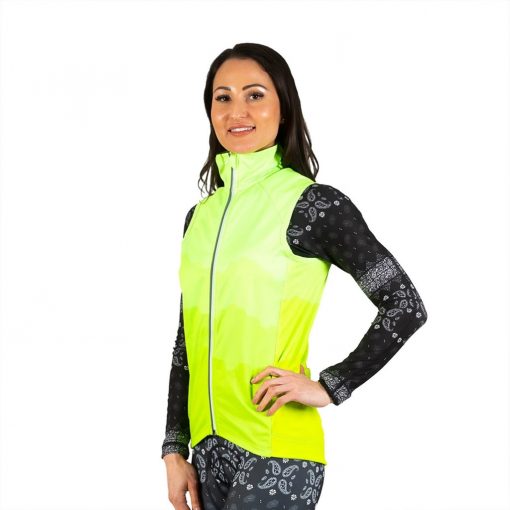 Shebeest Women's InVest Cycling Vest - Faded-Electric Lime - 3728-FDEL