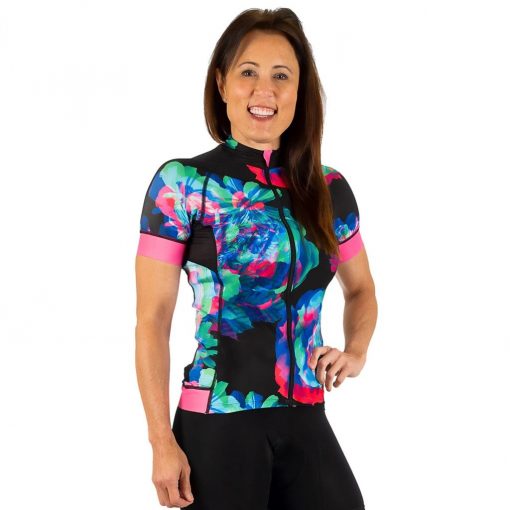 Shebeest Women's Divine Overexposed-Black Short Sleeve Cycling Jersey - 3238-OVBK