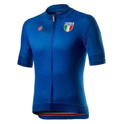 Castelli Men's Italia 20 Short Sleeve Cycling Jersey - Azzurro Italia - V20116
