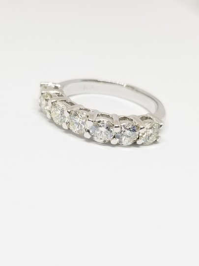 1.70 Carat Diamond Half Band 14k White Gold Ring
