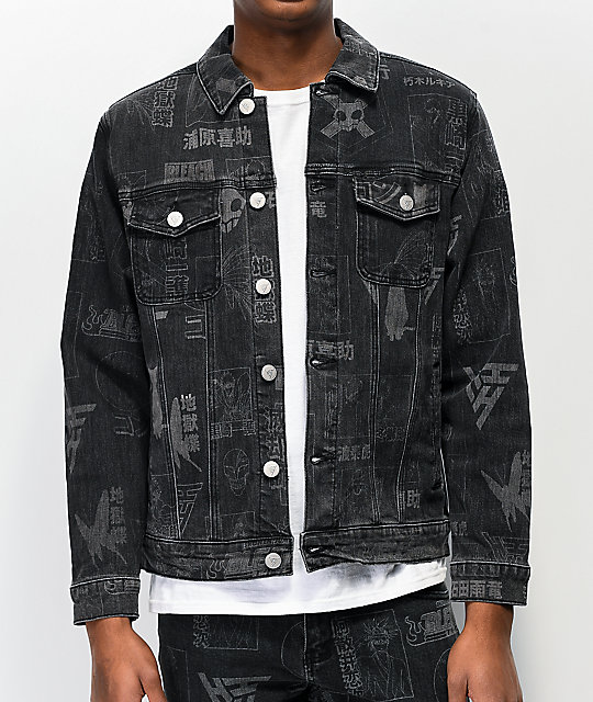 cheap black jean jacket