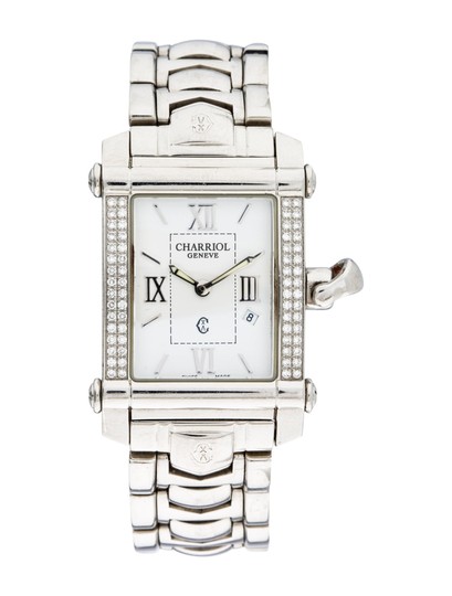 Charriol Silver Columbus Steel Diamond Watch - dealplus