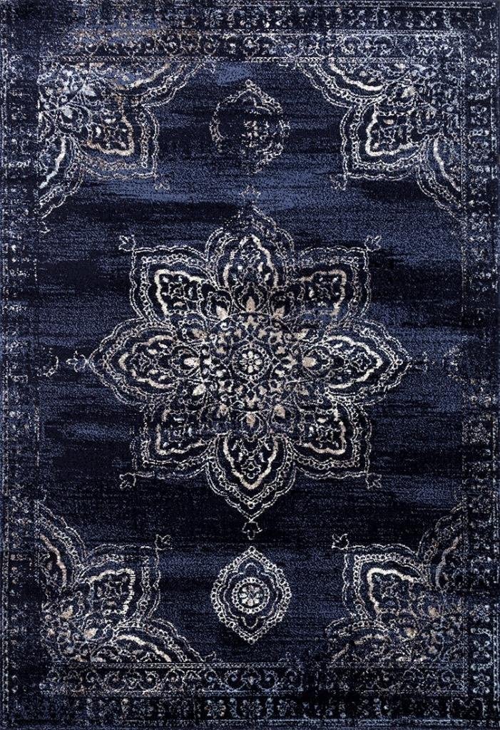 Persian-Rugs 5934 Distressed Navy 8 x 10 Area Rug Carpet Large New 