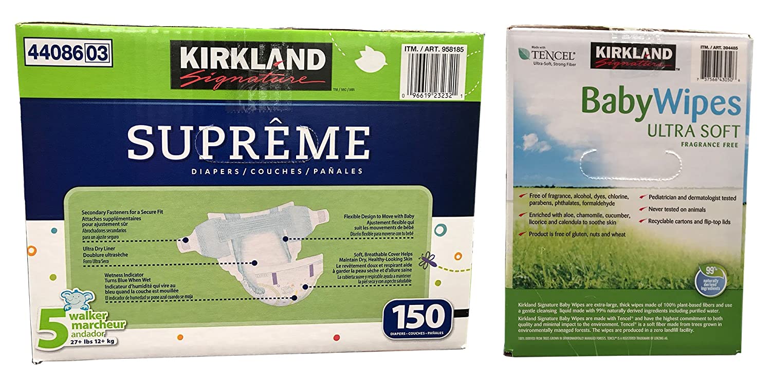 B07d326jdt Kirkland Signature Supreme Diapers And Baby Wipes Bundle